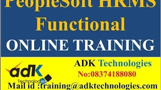 PeopleSoft Hrms Functional Online Training :DEMO