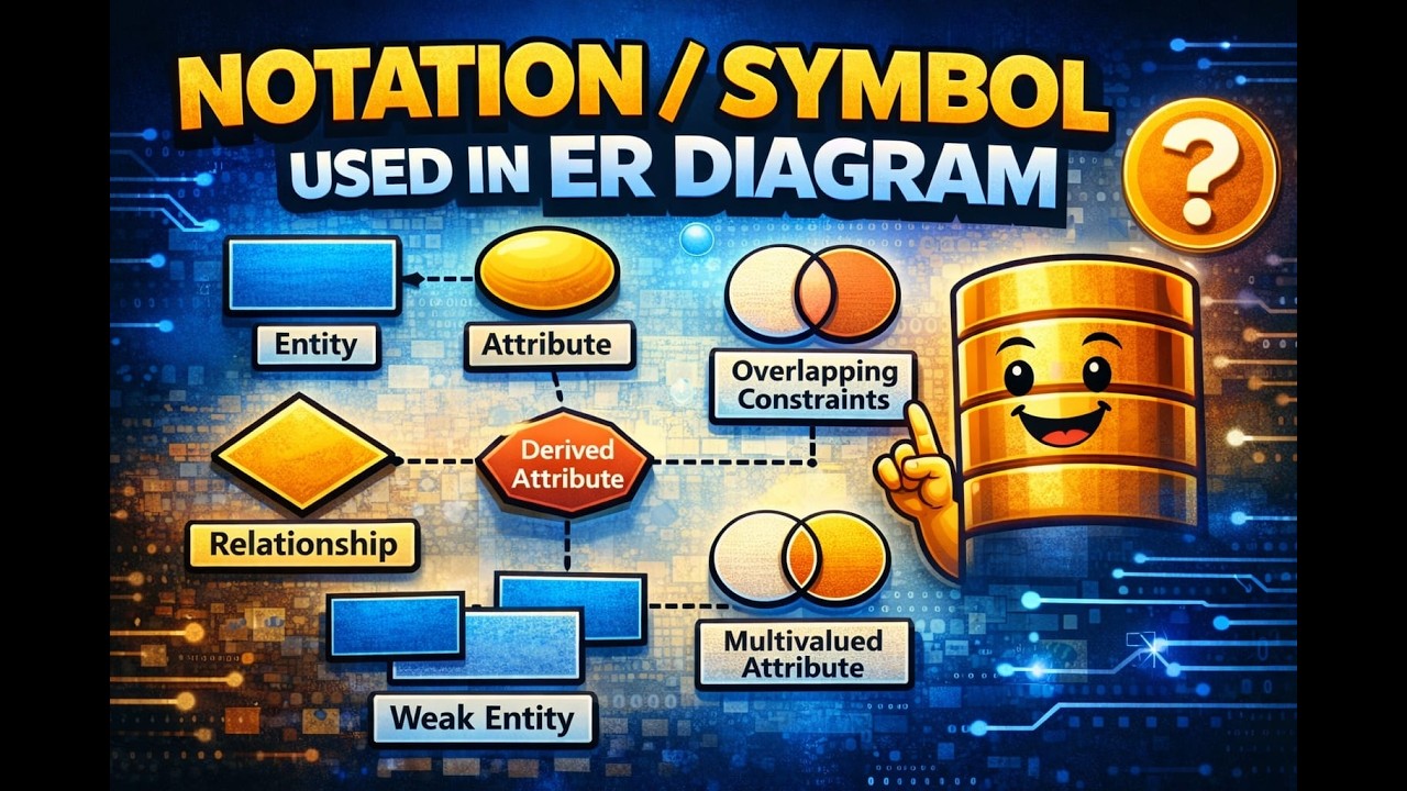 ER Diagram Notation & Symbols Explained | Entity Relationship Diagram ...