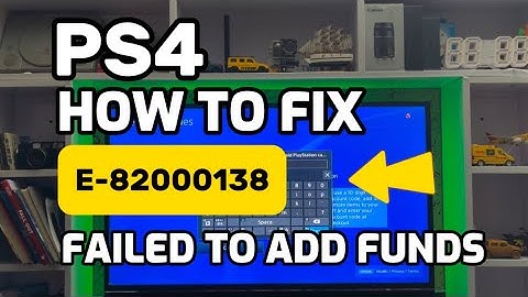 How To Fix PS4 Error E-82000138 Failed to add funds to wellet using a voucher or PSN Card