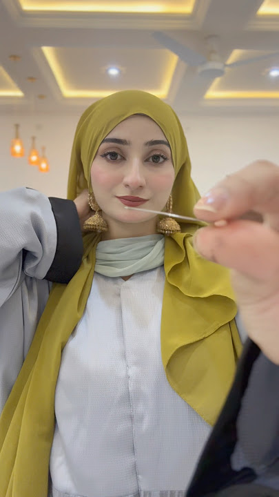 hijab for eid tutorial style #hijab #shorts #youtubeshorts #youtubevideo #shortsfeed #shortsvideo