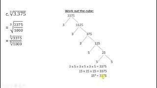 Cube Roots of Fractions and Decimal Numbers G9