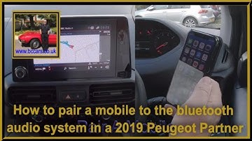 How to pair a mobile to the bluetooth audio system in a 2019 Peugeot Partner