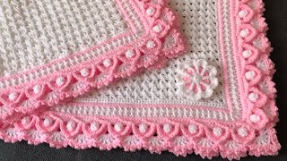 Easy crochet baby blanket/craft & crochet blanket pattern 2361