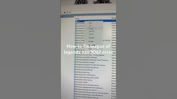 How to fix league of legends van 1067 error
