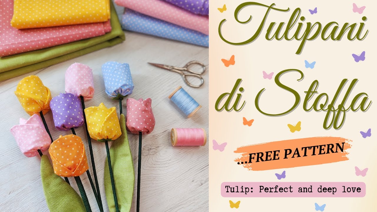 Tulipani di stoffa fai da te 🌷 Idea regalo per la FESTA DELLA MAMMA!