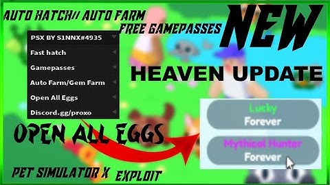 [NEW UPDATE!] Working pet simulator x script | Fast Auto Hatch//Auto Farm Heaven//OPEN ALL EGGS