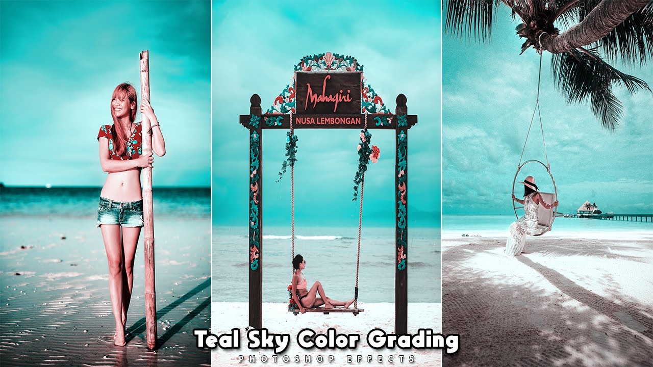 Teal Sky Colour Grading Photoshop Action