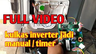 FULL VIDEO...Merubah kulkas inverter LG  pintu 2 ke manual / timer