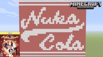 Minecraft: Pixel Art Tutorial and Showcase: Nuka Cola Logo (Fallout Nuka-World)