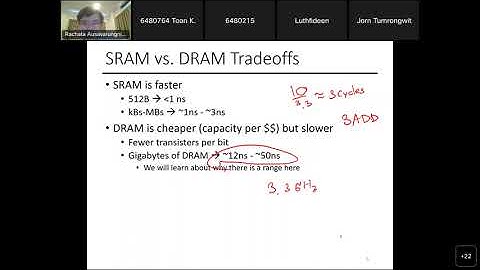 [MUIC-t3-2021] System Skill Lecture 17: Memory Hierarchy and Caching 1