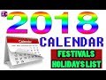 2018 Calendar With Holidays 2018 Calendar 2018 Holidays Calendar
