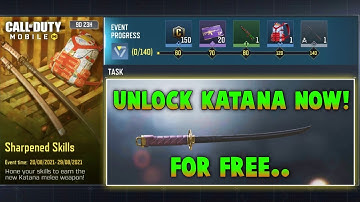 HOW TO UNLOCK/GET FREE KATANA MELEE WEAPON COD MOBILE | SHARPENED SKILLS SEASONAL EVENT | CODM