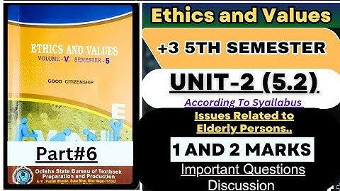 ✅Ethics & Values 5th Semester Unit-2  [1 and 2 marks] Important Questions/@supportLearningArtificial
