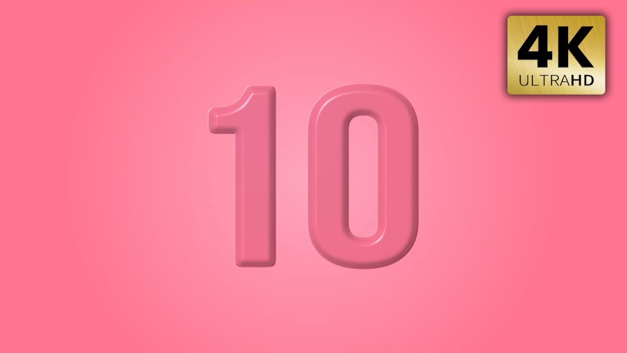 10 Second Count Down Blast Animation Pink Royalty Free - YouTube