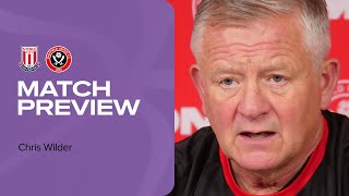 Chris Wilder Stoke City V Sheffield United Match Preview