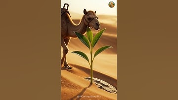 Camel saved the date seed plant from drying up by watering it 😭 #ai #tree #save #camel #water