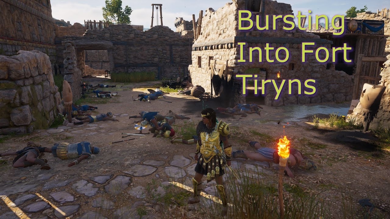 Bursting Into Fort Tiryns Assassin's Creed Odyssey YouTube