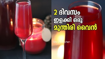 2 ദിവസം മതി മുന്തിരി വൈൻ  | Instant Grape Wine Recipe | Grape Wine Recipe Malayalam | Munthiri Wine
