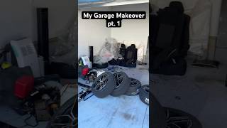 Day 1 of transforming my 2 car garage! #dodge #garage #makeover #mopar #challenger