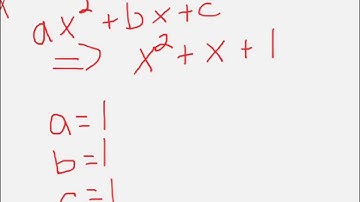Quadratic Formula - Find a, b, c
