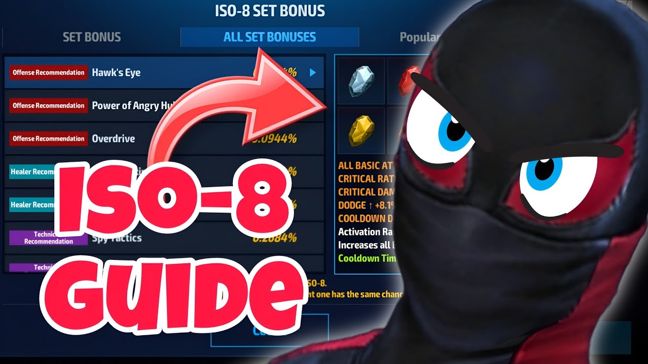 Iso-8 guide | how to set Iso-8 in future fight | marvel future fight