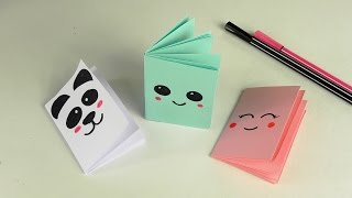 DIY Kawaii notebook of 1 sheet of paper | MINI OFFICE OF OWN HANDS