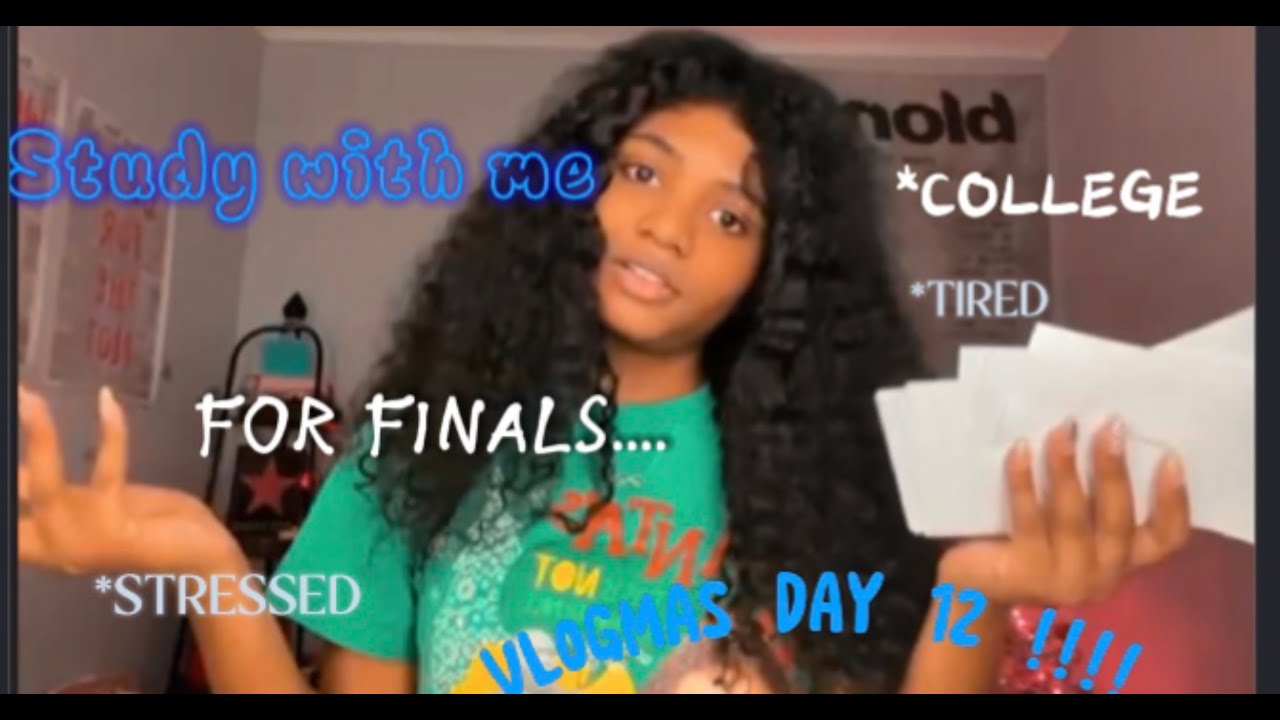 STUDY W ME FOR FINALS!!!! || VLOGMASDAY 12