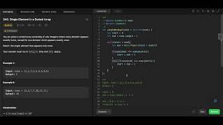 LeetCoder's Journey: Solving Single Element in a Sorted Array (LeetCode 540)