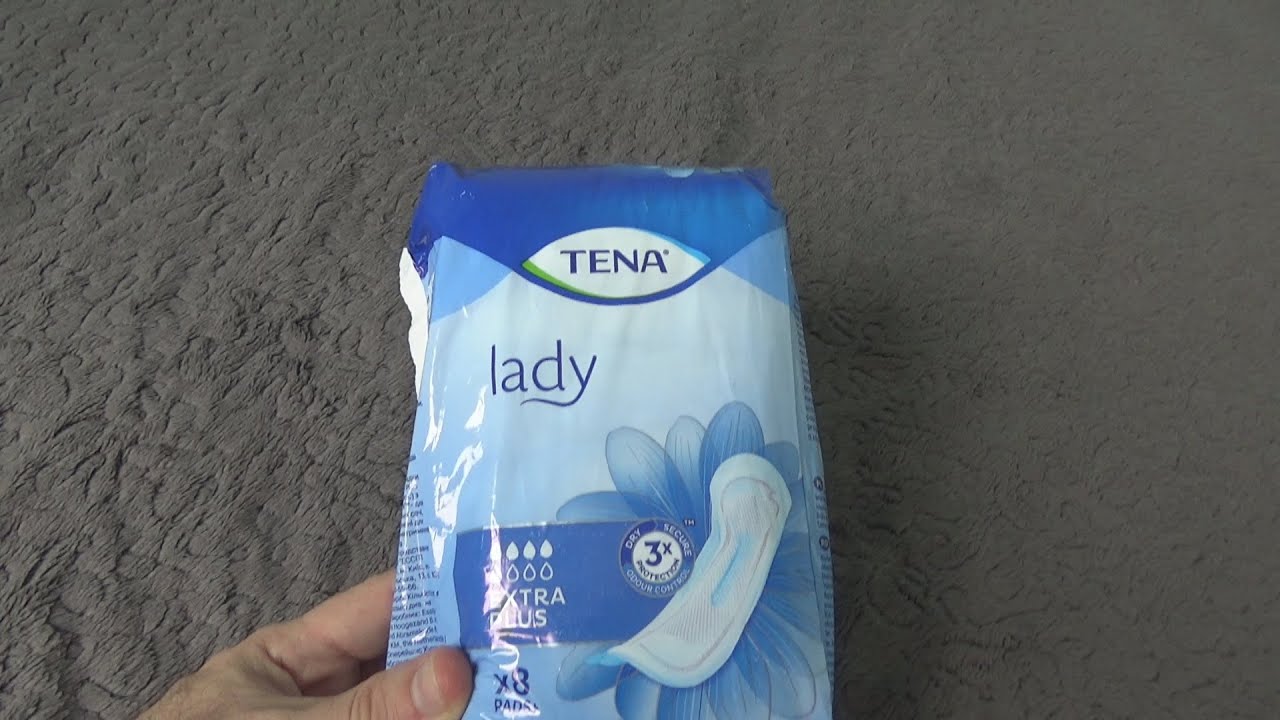 Essity TENA Lady Extra Plus x8 Pads+ Unboxing and Test - YouTube