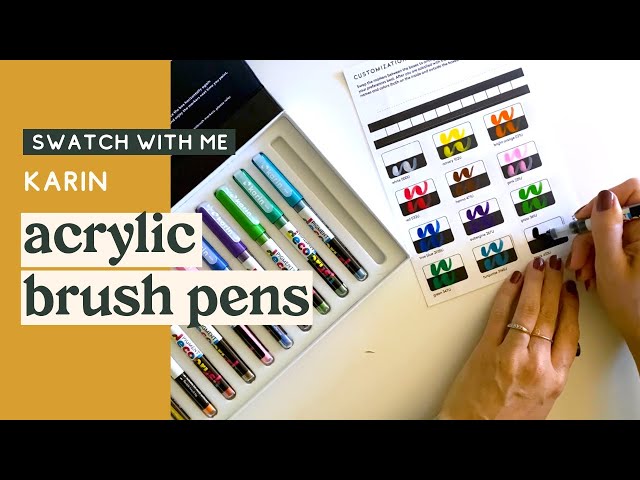 Swatch Karin Acrylic Brush Pens with Me – The Pigeon Letters