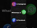 Instagram WhatsApp Facebook #shorts #short #quiz