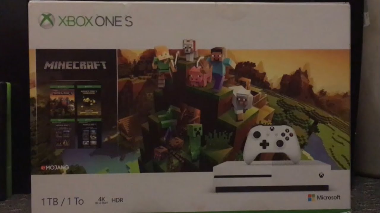 Xbox one S Minecraft Bundle Unboxing - YouTube
