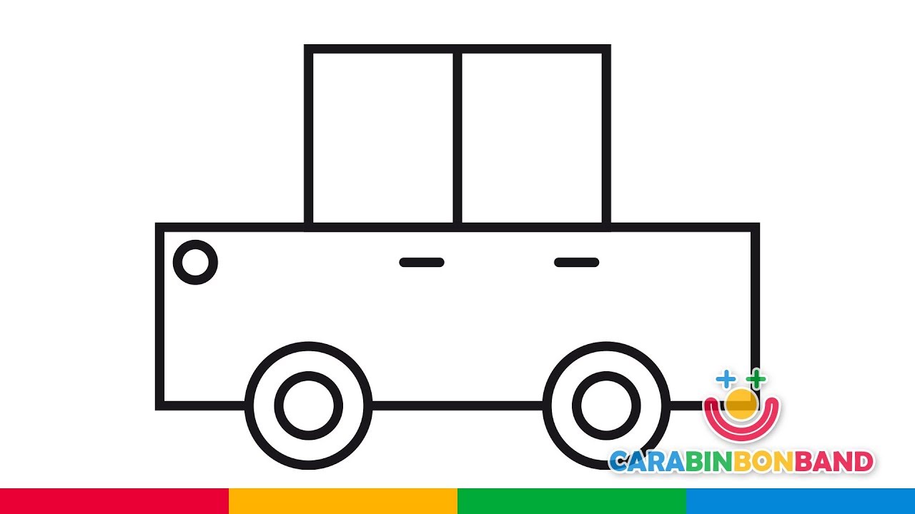 Dibujos fáciles – cómo dibujar un coche fácil para niños – CARA BIN BON BAND