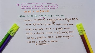 cos3x=4cos^3x-3cosx//Trigonometric Identity 18//Class 11 Maths Trigonometric functions Chapter 3