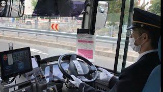 自動運転バス　岐阜市が公道で実証実験　運転士乗せ、緊急時はハンドル操作