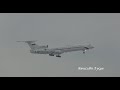 Три борта Ту-154, Ту-134 и Ил-76 Тренировочный полёт зимним снежным днём