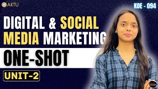 Digital &amp; Social Media Marketing | Unit-2 One Shot | KOE-094 | PYQ Solutions | Aktu Exam