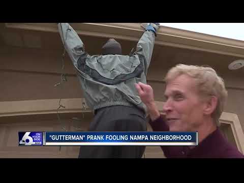 nampa-man-pranks-neighbors-with-"gutterman"-holiday-decoration