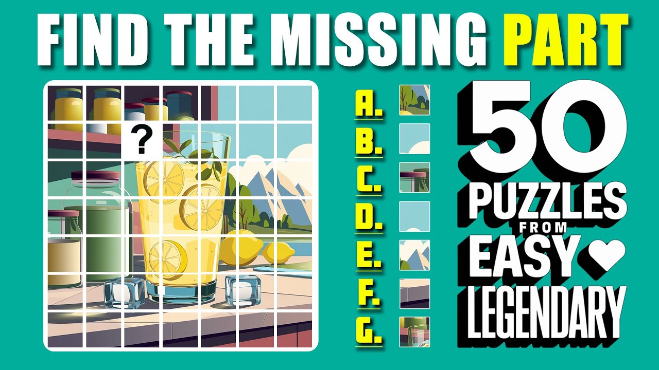Can You Find the Missing Piece? 🔍 Easy to Legendary Puzzle Challenge ...