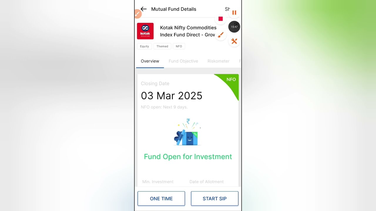 Kotak Nifty Commodities Index Fund NFO || Kotak Mutual Funds NFO || Best Index Fund NFO || SumiTech