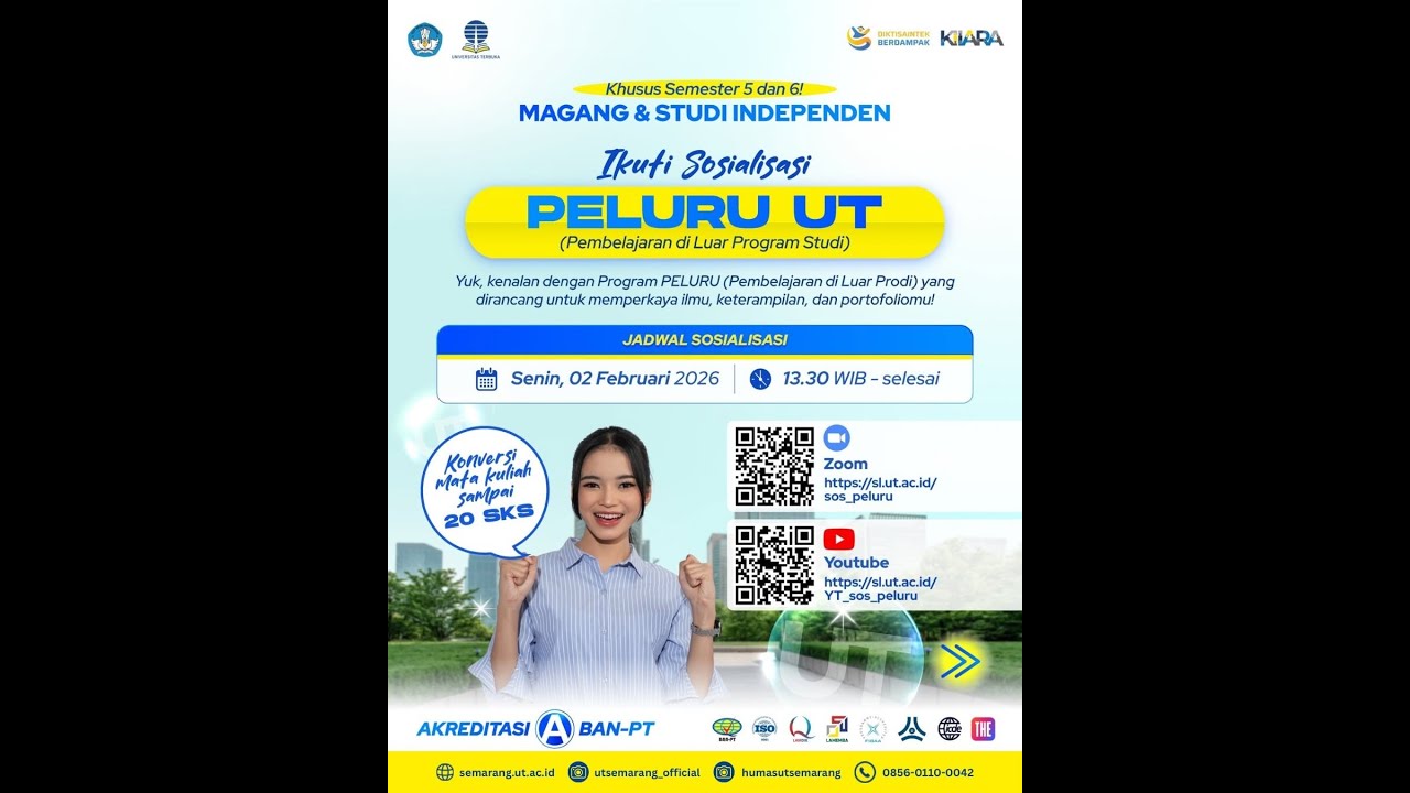 Sosialisasi Program PELURU UT (Pembelajaran di Luar Program Studi) 2025/2026 Genap