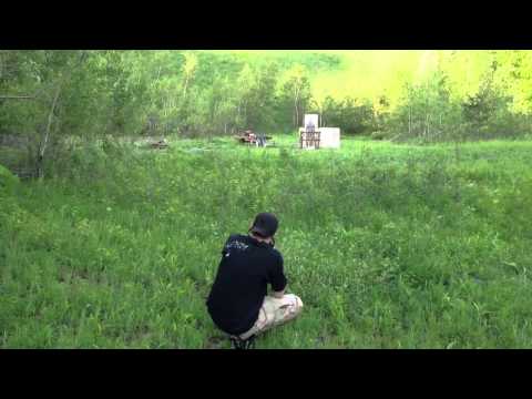 Shooting tannerite explosive target AR 15 rifle