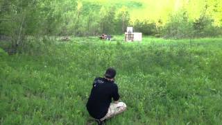 Shooting tannerite explosive target AR 15 rifle