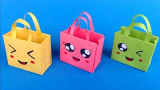 Diy Origami paper bag || Origami craft ||School hacks