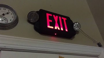 Exit sign setup 12 | Real Power Outage!