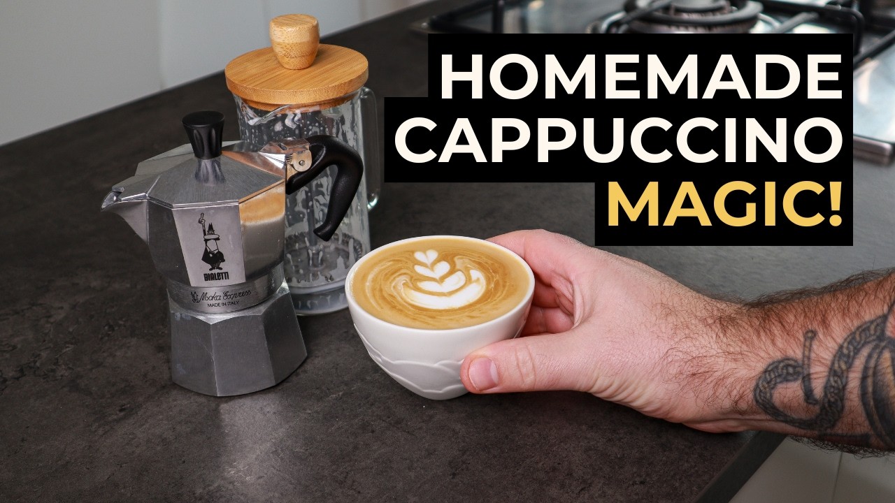 POV: Making a Perfect Cappuccino at Home (Moka Pot + French Press Hack!)
