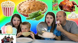 Cotton Candy vs Real Food Switch Up / That YouTub3 Family