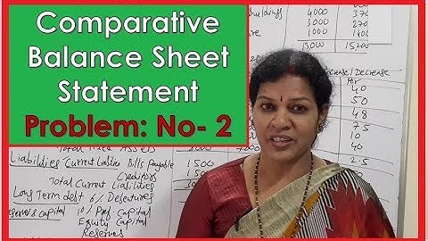 "Comparative Balance Sheet Statement"- Problem No: 2 In Financial Statements Chapter