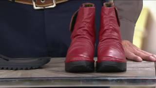 FLY London Leather or Suede Ruched Ankle Boots - Yegi on QVC
