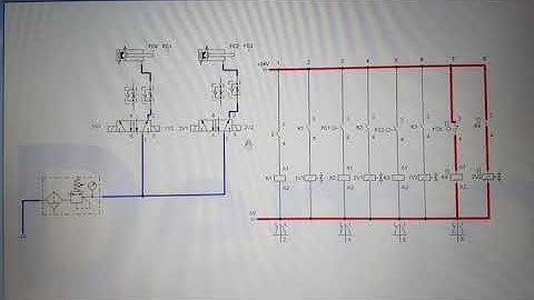 Sortie de 2 verin double effet, Distributeur 5/2 commande électro pneumatique